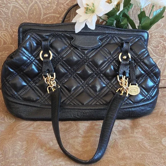 Brahmin Amy Rivington Black Leather Quilted Handbag - Picture 9 of 9